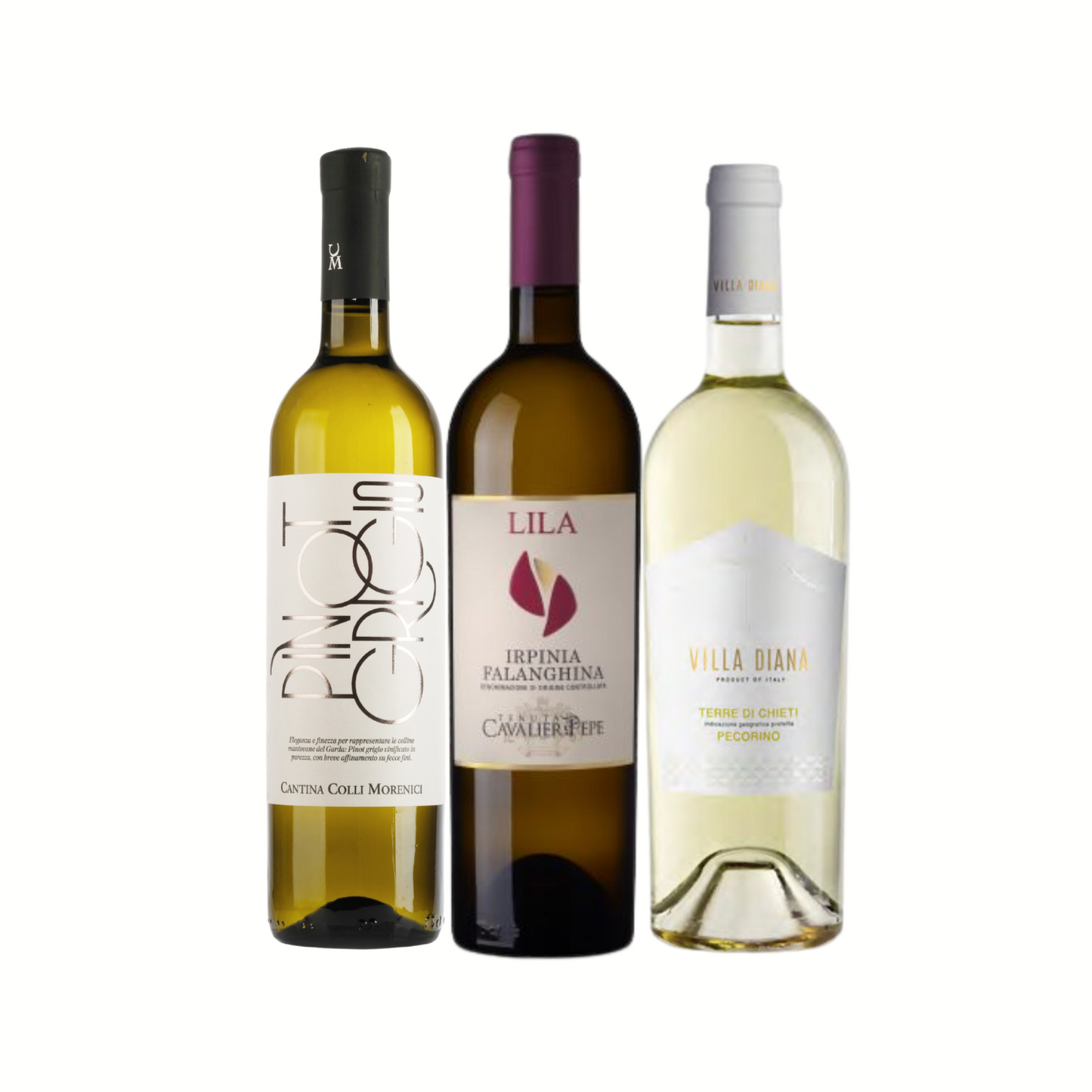 ItalianLivelyWhites-3pk Pinot Grigio Falanghina Pecorino