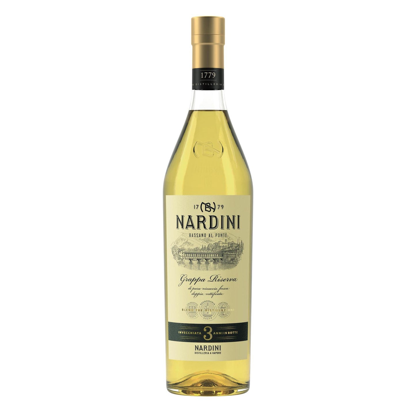 NARDINI Grappa Riserva 3yrs 700ml - Frankies Pantry and Cellar