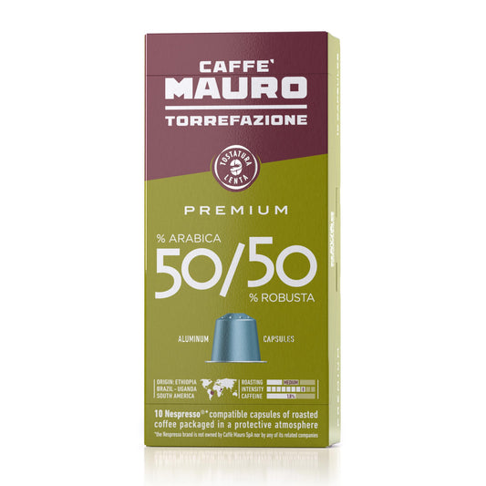 Caffe Mauro Premium 50% Arabica / 50% Robusta - Nespresso Pods - Frankies Pantry and Cellar