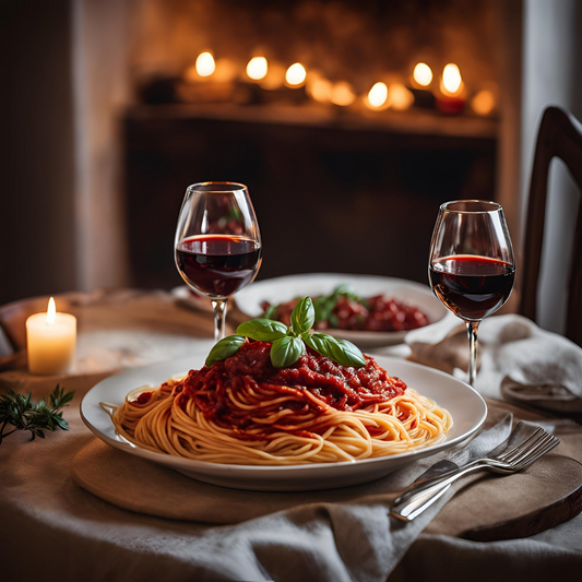 pasta red wine italian chianti