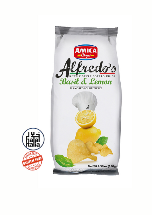 Amica Chips Alfredos - 🍋 Lemon & Basil 130g - Frankies Pantry and Cellar