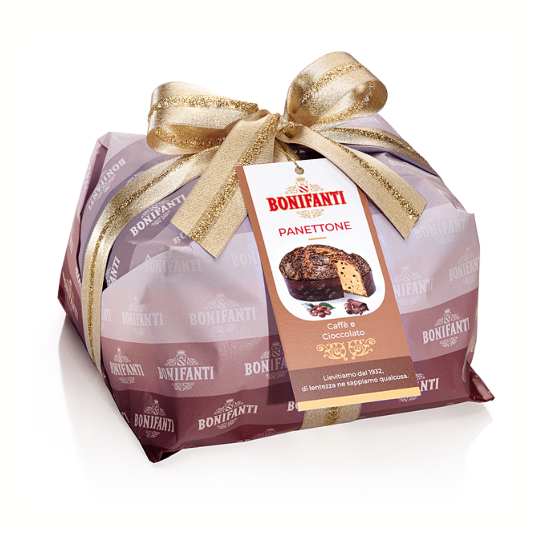 Bonifanti Glazed Coffee and Chocolate Panettone 1Kg - Frankies Pantry and Cellar