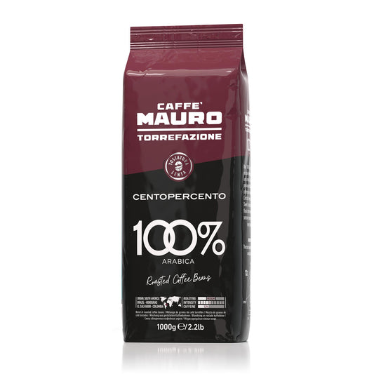Caffe Mauro Cento per cento 100% Arabica - 1kg Beans - Frankies Pantry and Cellar