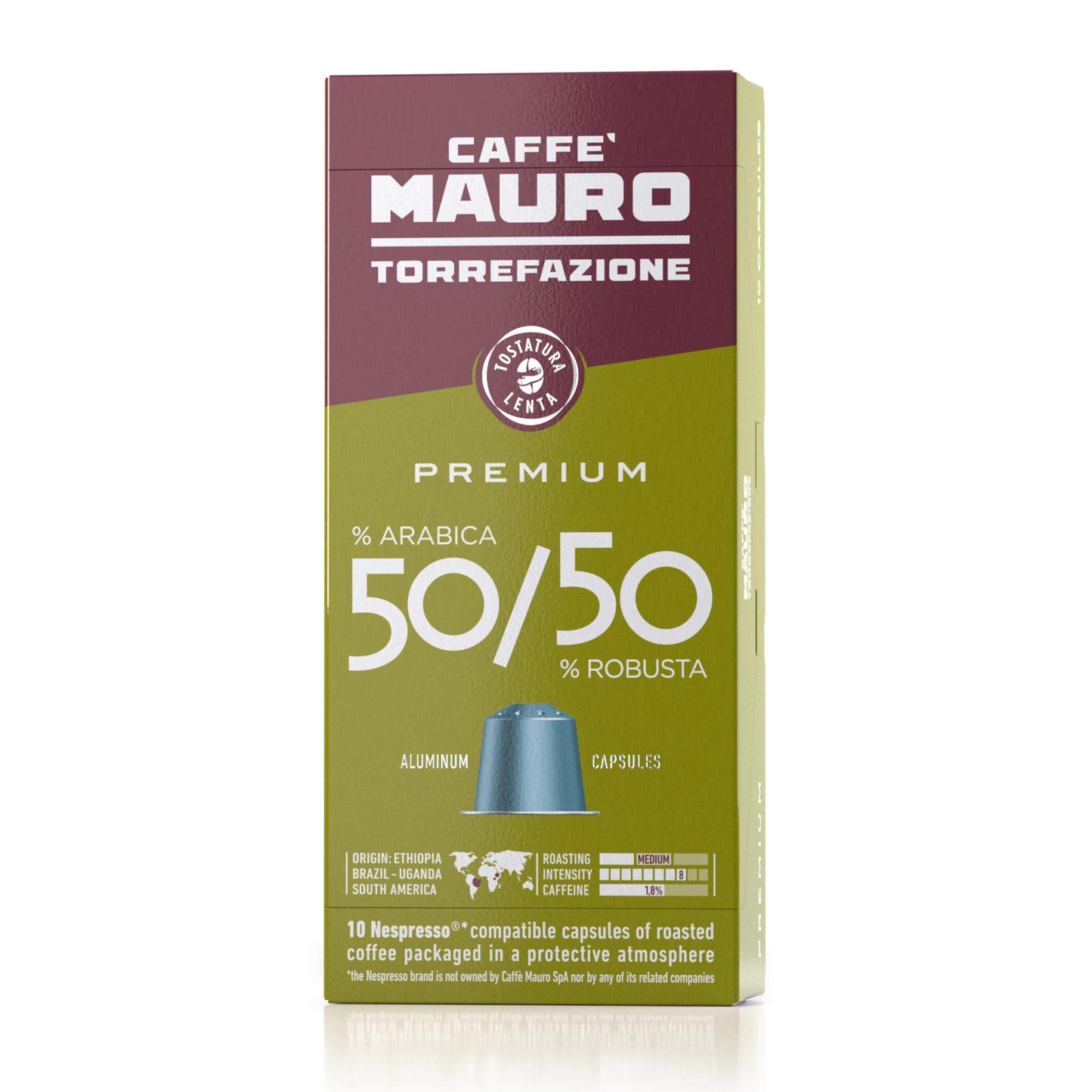 Caffe Mauro Premium 50% Arabica / 50% Robusta - Nespresso Pods