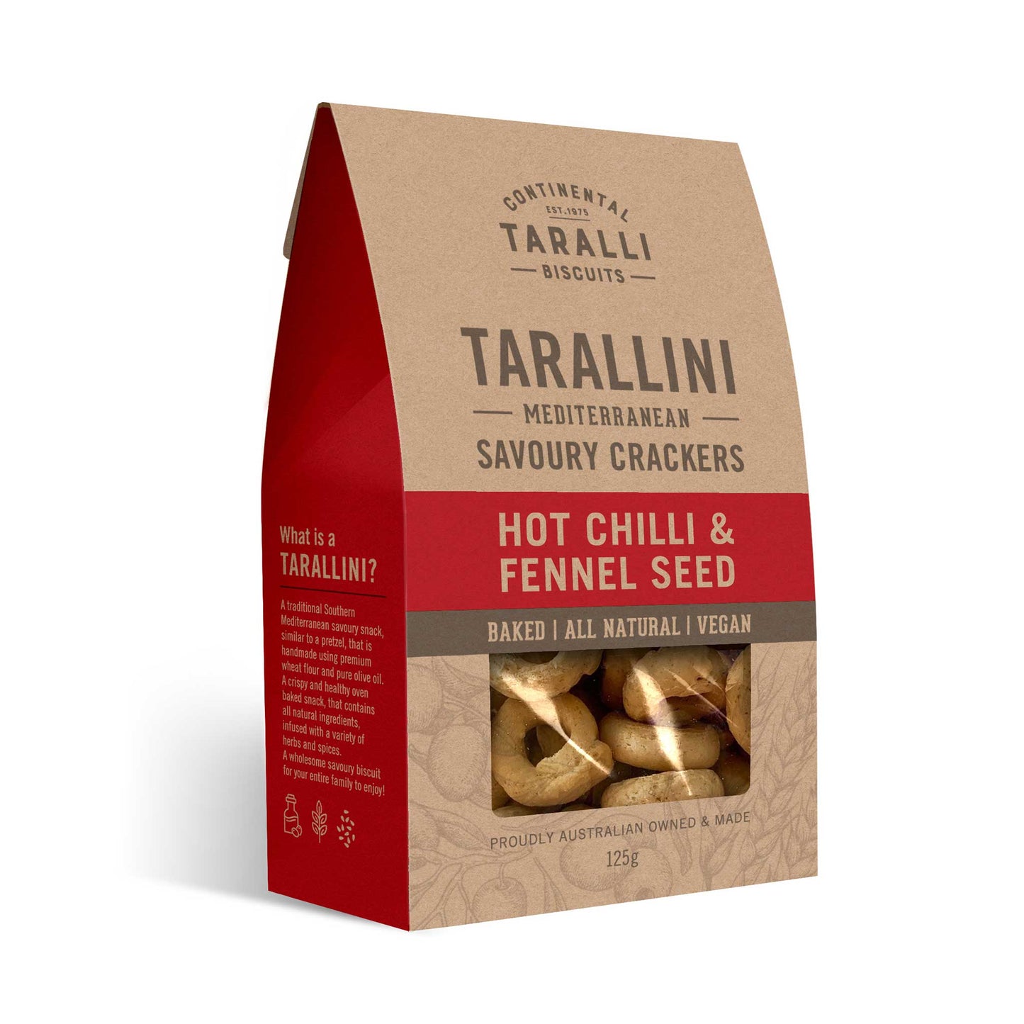 Continental Tarallini Biscuits 125g Hot Chilli and Fennel seed - Frankies Pantry and Cellar