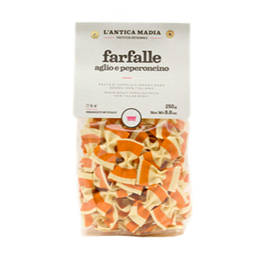L'Antica Madia Farfalle 250g - Garlic & Chilli - Frankies Pantry and Cellar