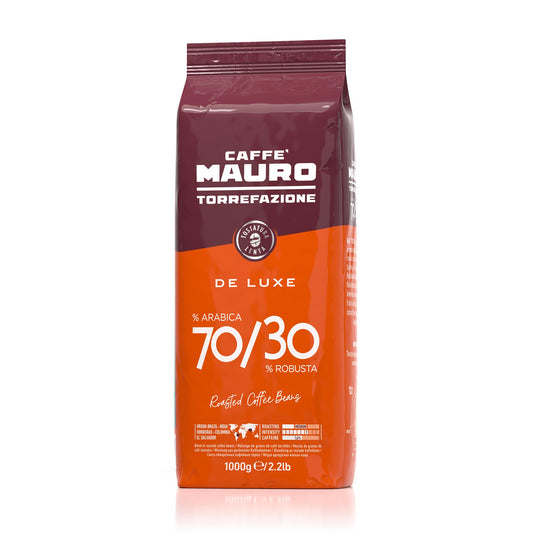Caffe Mauro De Luxe 70% Arabica / 30% Robusta - 1kg Beans - Frankies Pantry and Cellar